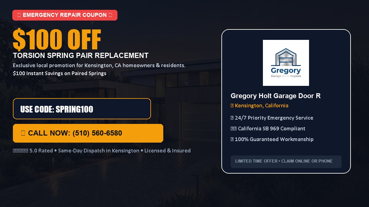 $100 OFF Heavy-Duty Torsion Spring Pair Replacement in Kensington, CA