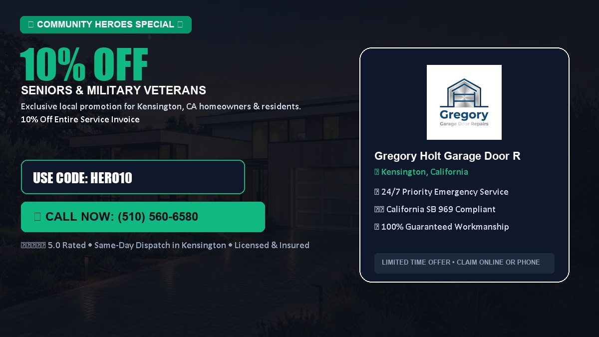 10% OFF Senior Citizens (65+) & Military / Veteran Community Discount in Kensington, CA